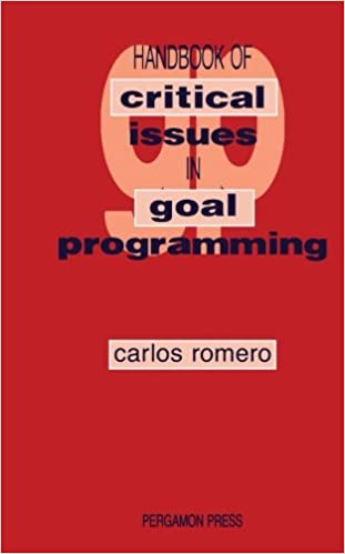 Handbook of Critical Issues in Goal Programming ebook