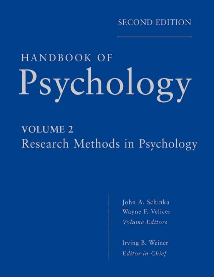 Handbook of Psychology, Research Methods in Psychology, 2nd Edition ebook