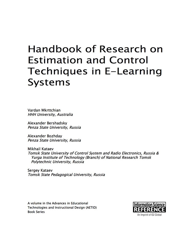 Handbook of Research on Estimation and Control Techniques in E-Learning Systems ebook