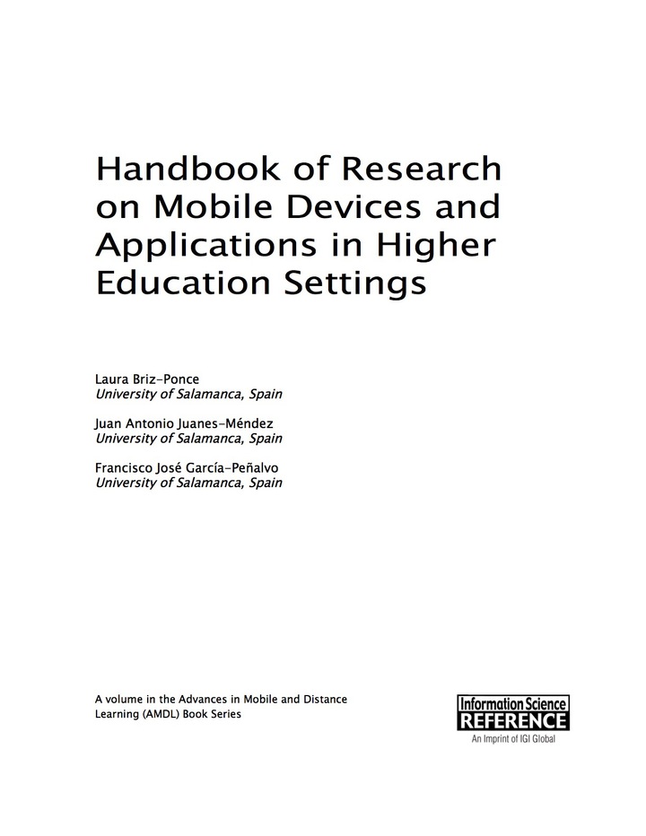 Handbook of Research on Mobile Devices and Applications in Higher Education Settings ebook