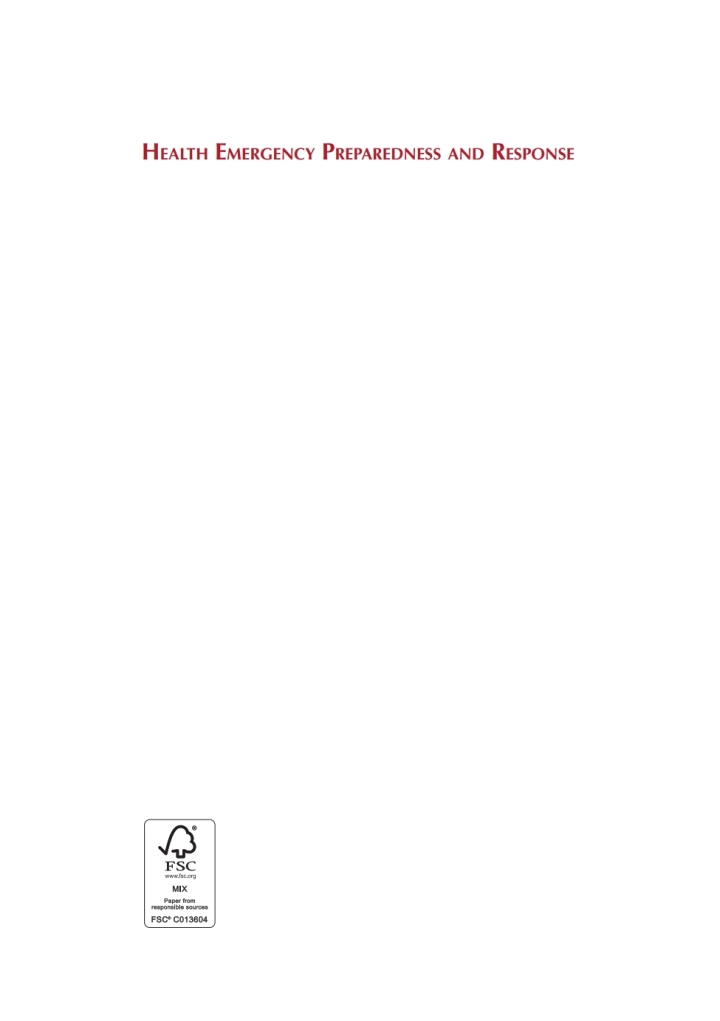 Health Emergency Preparedness and Response ebook