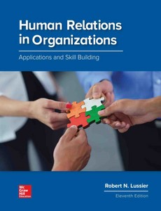 Human Relations in Organizations Applications and Skill Building 11th by Robert Lussier ebook