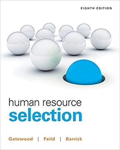 Human Resource Selection 8th Edition by Robert Gatewood ebook