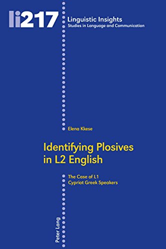 Identifying Plosives in L2 English: The Case of L1 Cypriot Greek Speakers ebook