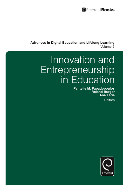 Innovation and Entrepreneurship in Education ebook
