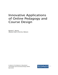 Innovative Applications of Online Pedagogy and Course Design ebook