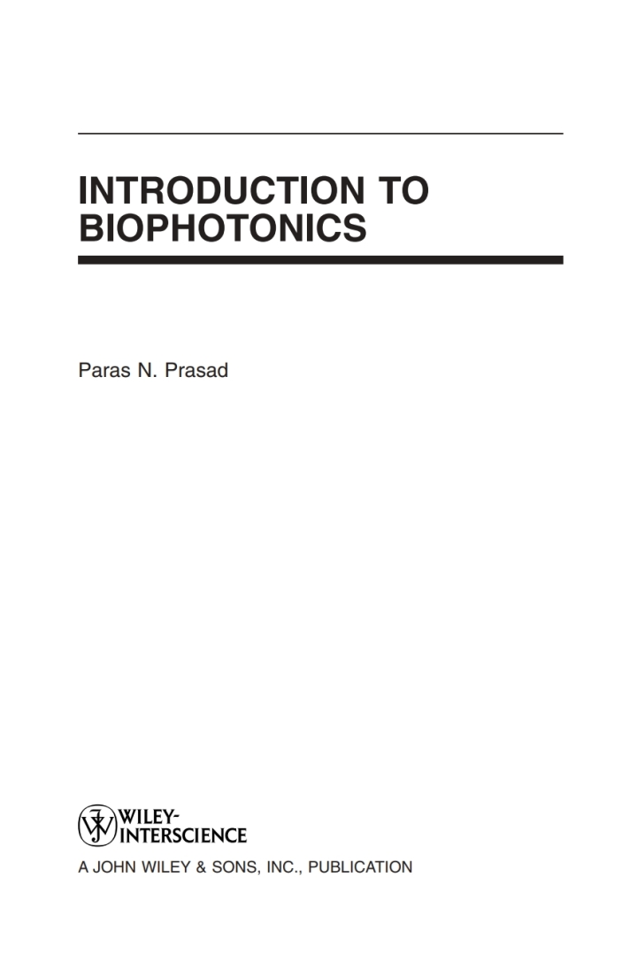 Introduction to Biophotonics ebook