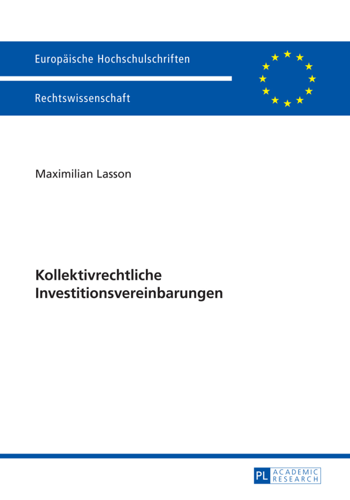 Kollektivrechtliche Investitionsvereinbarungen ebook