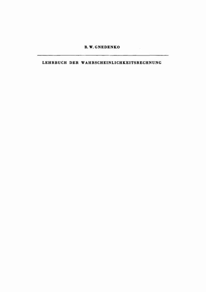 Lehrb�ch der Wahrscheinlichkeitsrechnung ebook