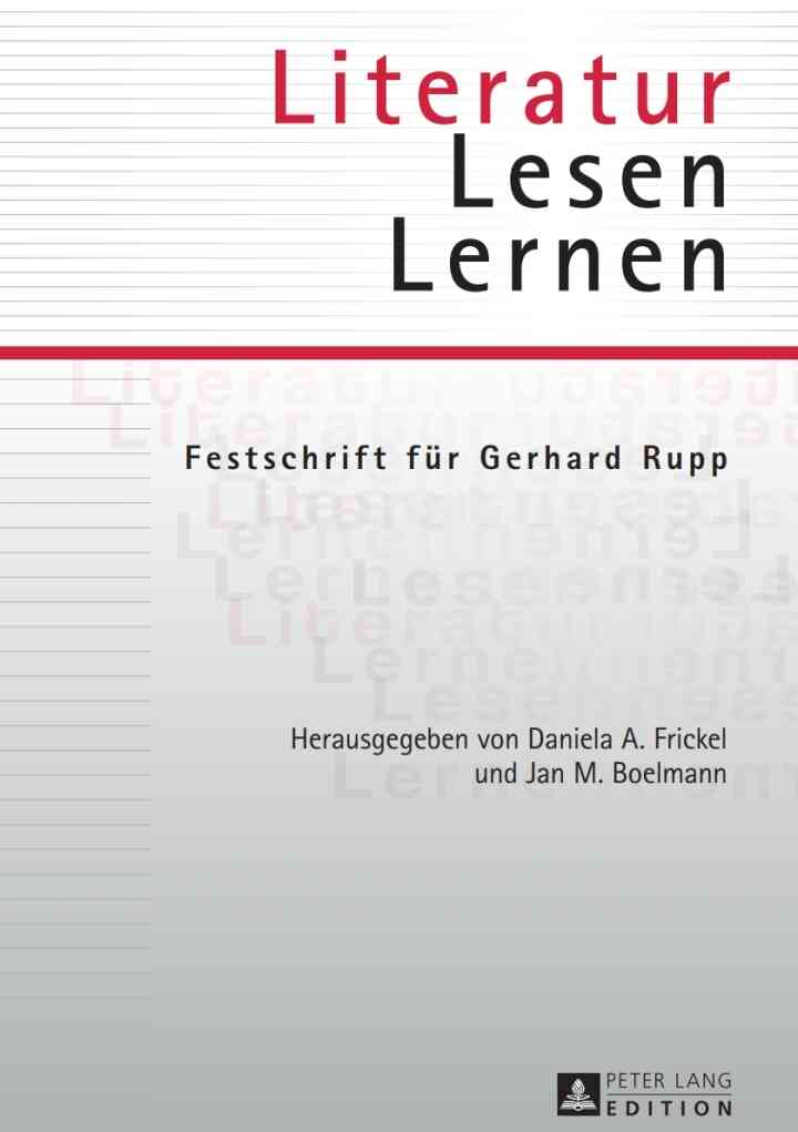 Literatur ? Lesen ? Lernen: Festschrift fuer Gerhard Rupp ebook
