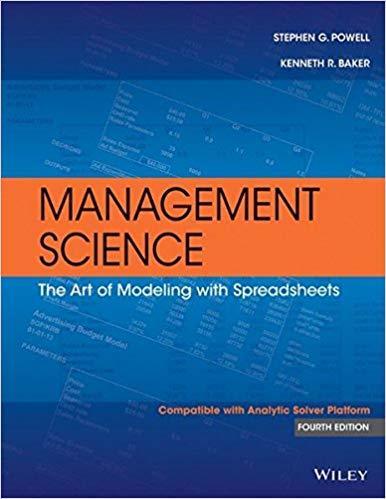 Management Science: The Art of Modeling with Spreadsheets 4th Edition by Powell ebook