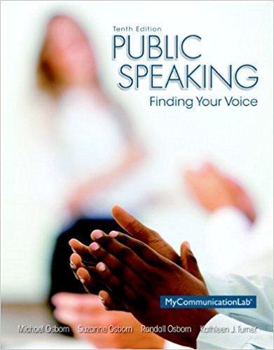 Public Speaking Finding Your Voice 10th Edition by Michael Osborn ebook