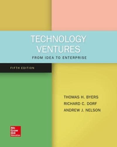 Technology Ventures: From Idea to Enterprise 5th Edition ebook