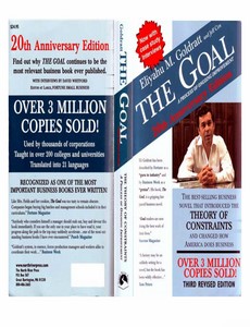 The Goal A process of ongoing improvement by Eliyahu M. Goldratt ebook