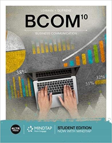 BCOM 10th Edition by Carol M. Lehman ebook