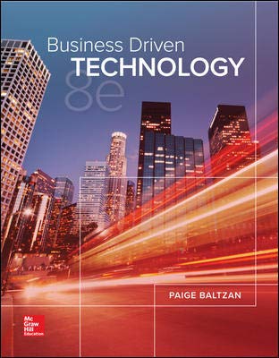 Business Driven Technology 8th edition by Paige Baltzan ebook