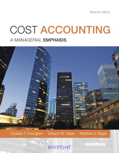 Cost accounting: a managerial emphasis ebook