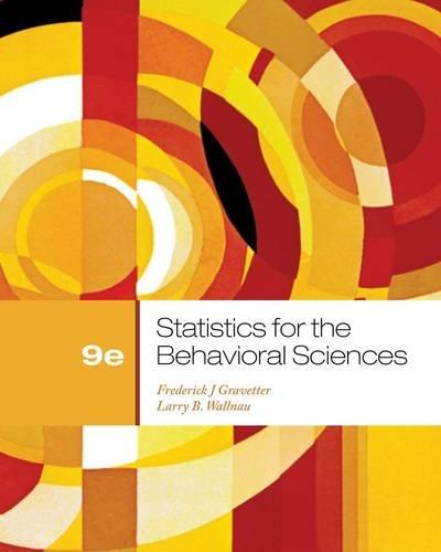 Statistics For The Behavioral Sciences 9th Edition ebook