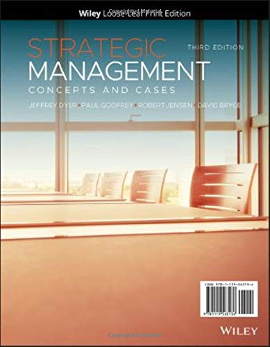 Strategic Management Concepts and Cases 3rd Edition by Jeffrey H Dyer ebook