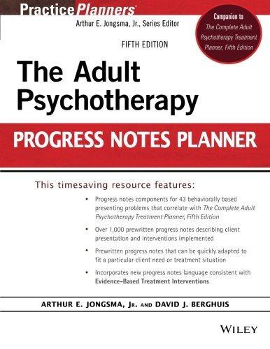 The Adult Psychotherapy Progress Notes Planner 5Th Edition ebook