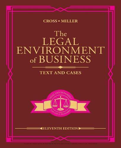The Legal Environment Of Business Text And Cases Mindtap Course List ebook