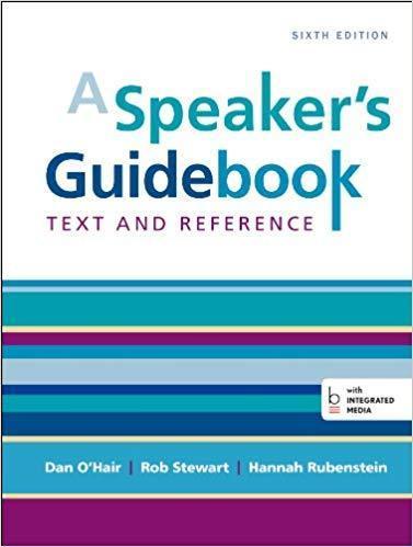 A Speaker's Guidebook: Text and Reference 6th Edition by Dan O'Hair ebook