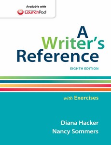 A Writer's Reference with Exercises 8th Eighth Edition by Diana Hacker ebook