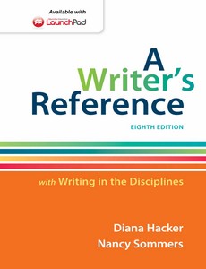 A Writer?s Reference with Writing in the Disciplines 8th by Diana Hacker ebook