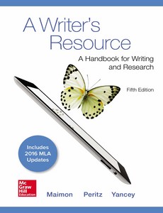 A Writer?s Resource 5e MLA 2016 UPDATE 5th Edition by Elaine Maimon ebook