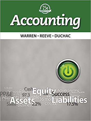 Accounting (25th Edition) ? Warren, Reeve, Duchac ? ebook
