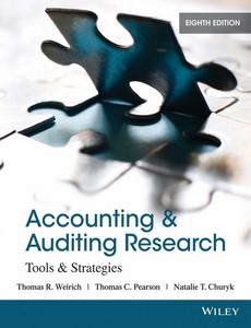 Accounting and Auditing Research Tools and Strategies 8th Edition by Thomas R. Weirich ebook