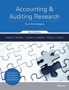 Accounting and Auditing Research Tools and Strategies 9th Edition by Thomas R. Weirich ebook