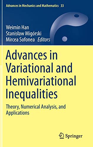 Advances in Variational and Hemivariational Inequalities ebook