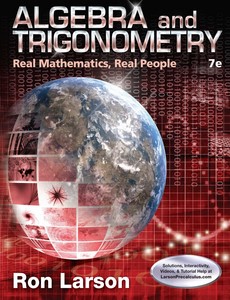 Algebra and Trigonometry Real Mathematics, Real People 7th Edition by Ron Larson ebook