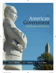 American Government Institutions and Policies 14th Edition by James Q. Wilson ebook