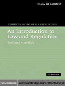 An Introduction to Law and Regulation Text and Materials by Bronwen Morgan ebook