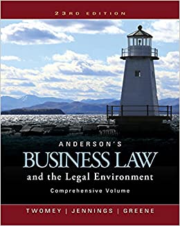 Anderson's Business Law and the Legal Environment, Comprehensive Volume ebook