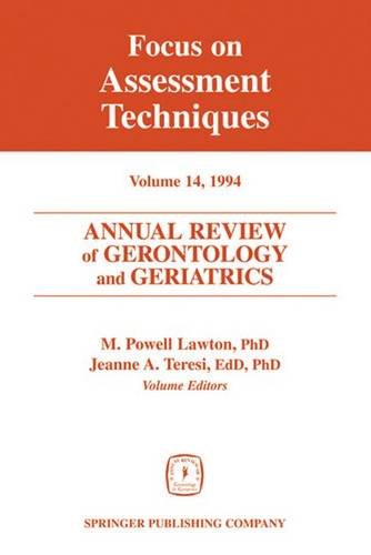 Annual Review of Gerontology and Geriatrics, Volume 14, 1994 ebook
