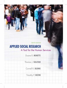 Applied Social Research A Tool for the Human Services 9th Edition by Duane R. Monette ebook