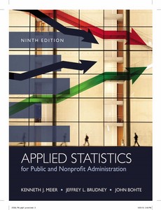 Applied Statistics for Public and Nonprofit Administration 9th Edition by Kenneth J. Meier ebook