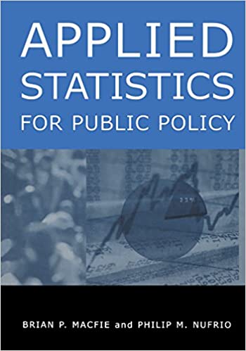Applied Statistics for Public Policy ebook