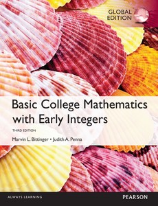 Basic College Maths with Early Integers Global Edition 3rd by Marvin L. Bittinger ebook