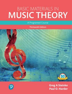 Basic Materials in Music Theory A Programmed Approach 13th Edition by Greg A Steinke ebook