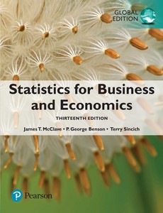 Statistics for Business and Economics, Global Edition 13th by James T. McClave ebook