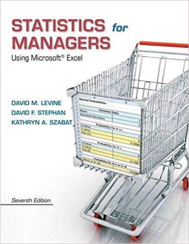 Statistics for Managers Using Microsoft Excel 7th Edition by David M. Levine ebook