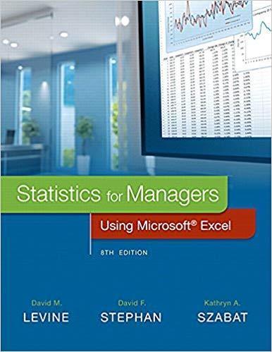 Statistics for Managers Using Microsoft Excel 8th Edition by David M. Levine ebook