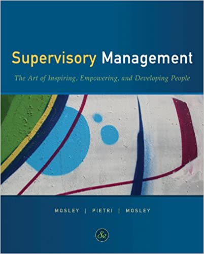 Supervisory Management (Available Titles CourseMate) ebook
