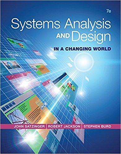 Systems Analysis and Design in a Changing World 7th Edition by John W. Satzinger ebook