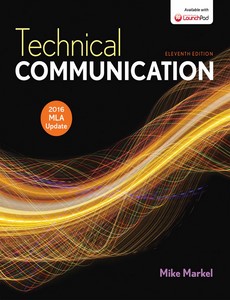 Technical Communication with 2016 MLA Update 11th by Mike Markel ebook