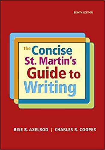 The Concise St. Martin's Guide to Writing Eighth Edition by Rise B. Axelrod ebook